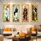 4 PCS Large Halloween Haunted Mansion Portraits Wall Decor (Multicolor)